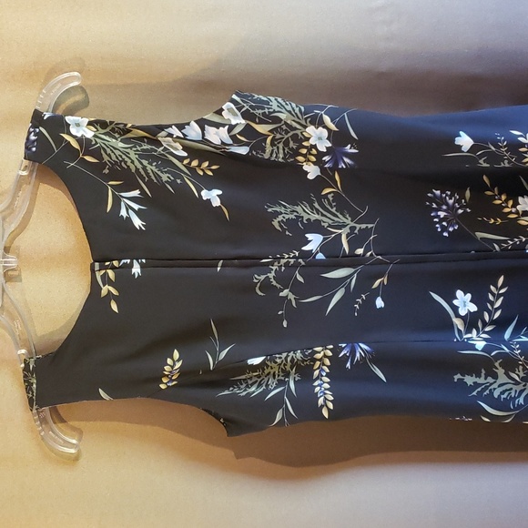 Studio I Black Sleeveless Floral Dress Ladies Size 12 - Picture 6 of 8